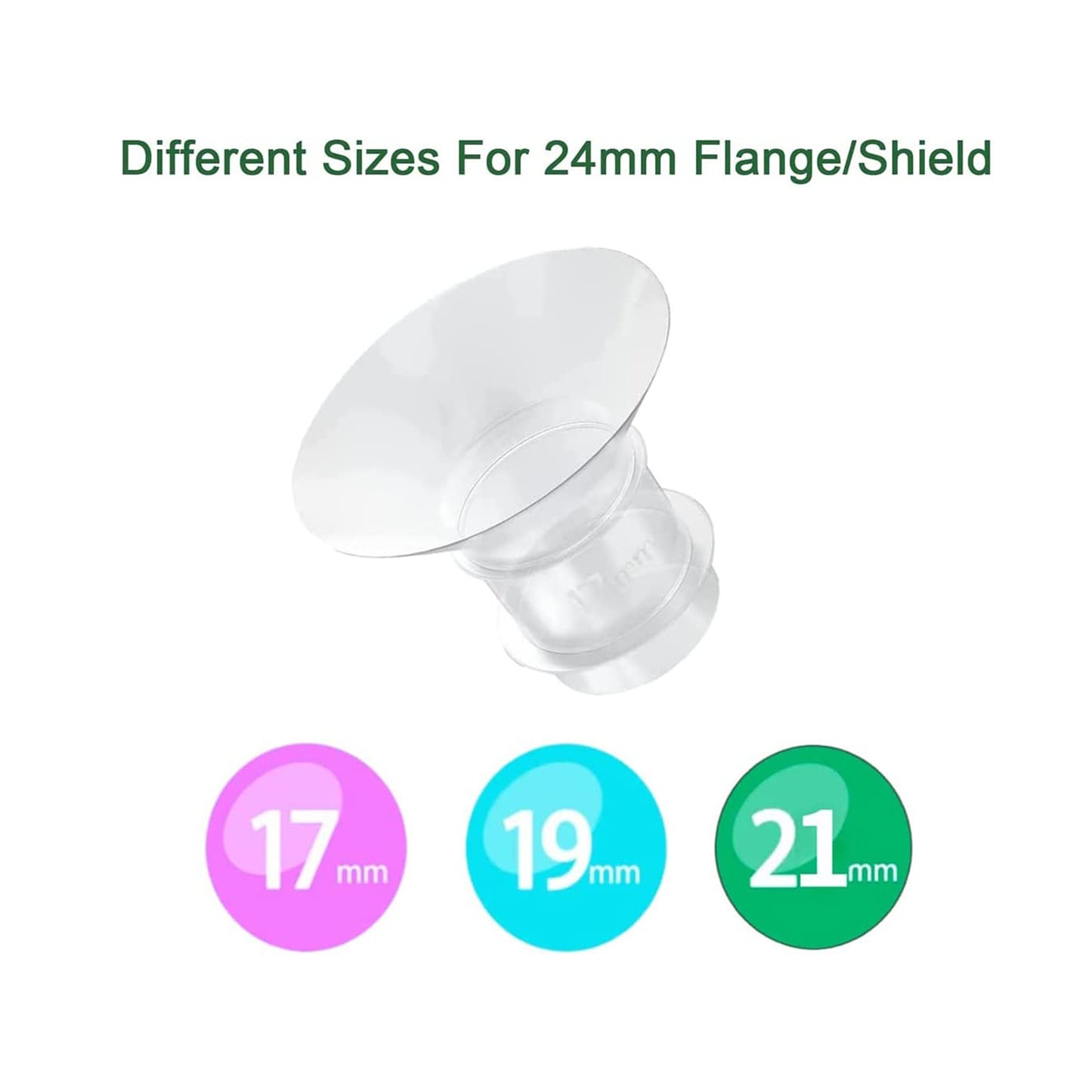 Mamomy Flange Inserts for Medela, Spectra 24 mm Shields/Flanges, Mamomy/Momcozy/Willow Wearable Cup. Compatible with Medela Freestyle 2-pcs