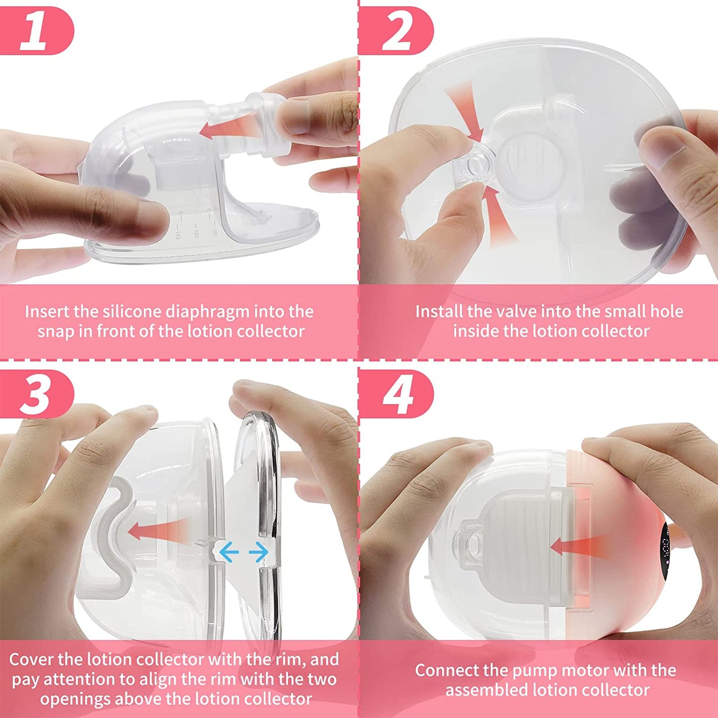 Mamomy S21 Wearable Breast Pump Wireless Breast Pumps Hands Free Milk Extractor LCD 3 Mode 12 Levels Low Noise